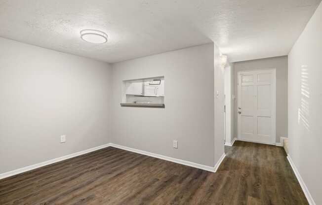 Townhouse living room and dining room