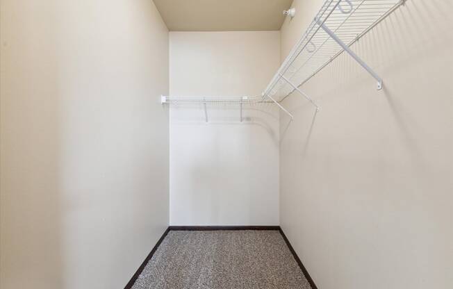 Walk-In Closet With Built-In Shelving