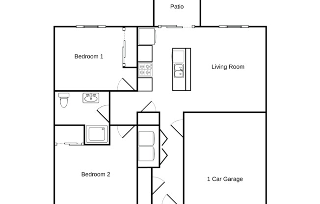 2 beds, 1 bath, 900 sqft, $1,555, Unit RO 10200-19