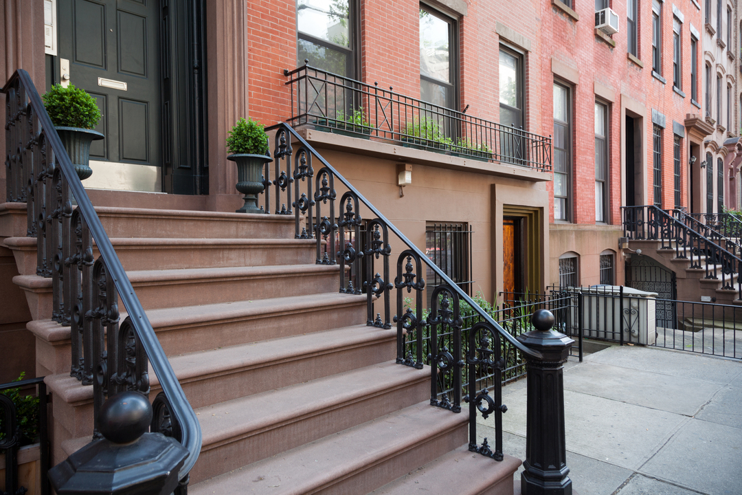 Scandinavian Apartment Building Walk-Up Security Features photo