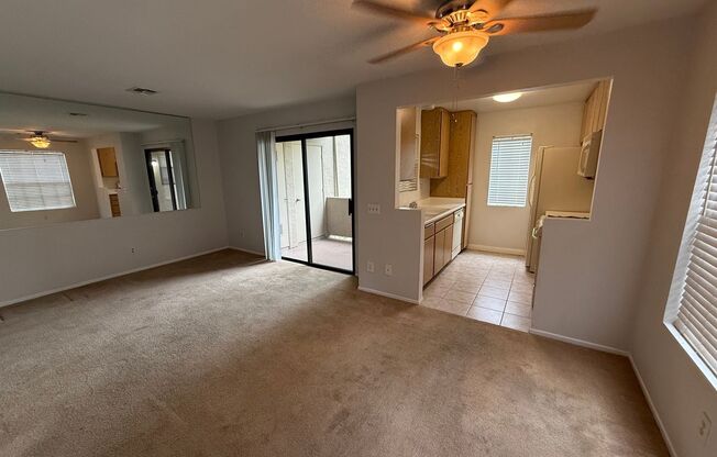 1 Bed, 1 Bath Condo - Fireplace + Private Patio w/ Washer/Dryer!