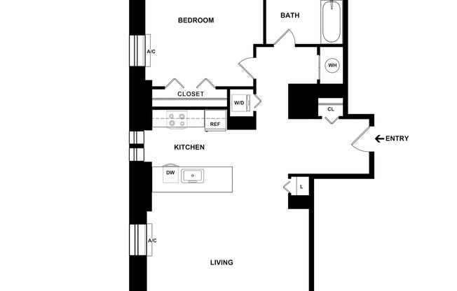 1 bed, 1 bath, 1,015 sqft, $2,995, Unit P-1906