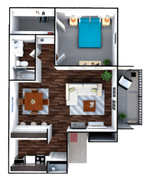 1 bed, 1 bath, 655 sqft, $906