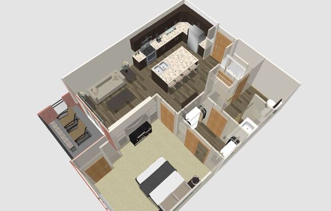 1 bed, 1 bath, 821 sqft, $1,765, Unit 104-313