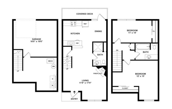 2 beds, 2 baths, 1,036 sqft, $1,660