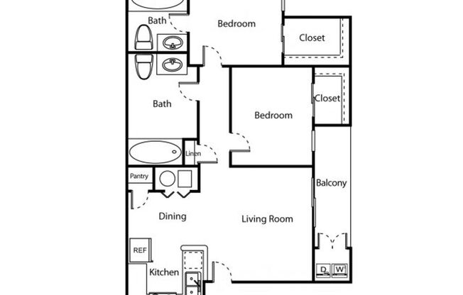 2 beds, 2 baths, 850 sqft, $2,150, Unit J276