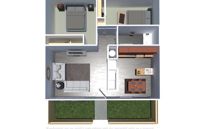 2 beds, 1 bath, 835 sqft, $1,480, Unit 521