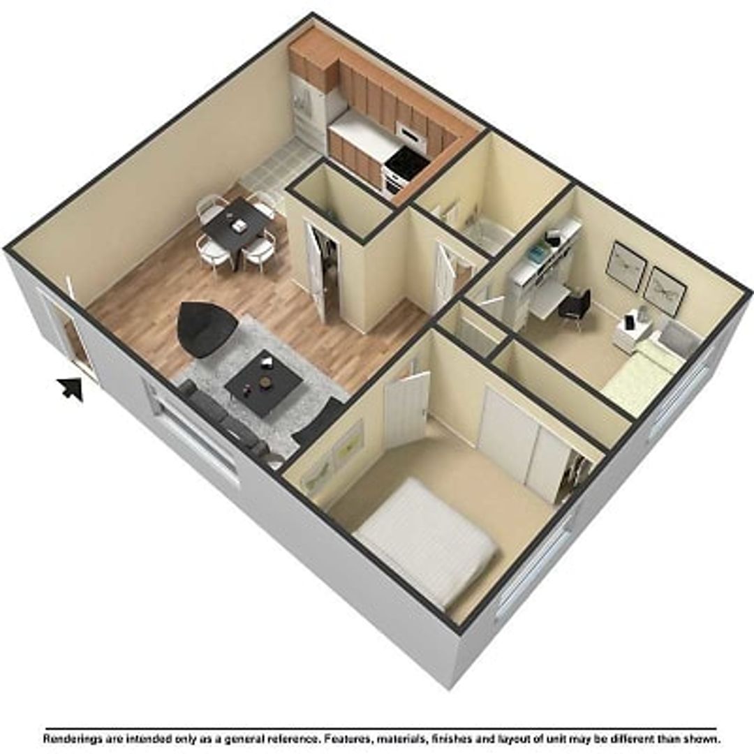 2 beds, 1 bath, 750 sqft, $895, Unit 317