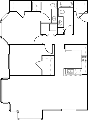 2 beds, 2 baths, 1,173 sqft, $3,273, Unit 116