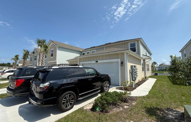 Lake-front, 3-Bed 2.5-Bath and 2 Car Garage St. Johns County Smart Townhome in Bridgewater!
