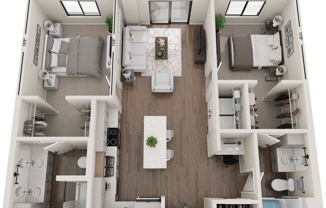 2 beds, 2 baths, 1,015 sqft, $1,300, Unit 325