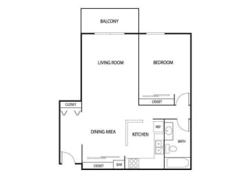 1 bed, 1 bath, 748 sqft, $1,440