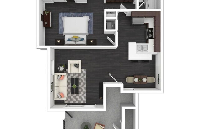 1 bed, 1 bath, 680 sqft, $2,322