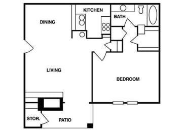 1 bed, 1 bath, 768 sqft, $980