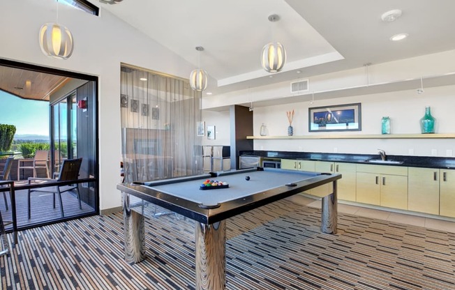 resident clubhouse at Link + Mural, Seattle, 98126