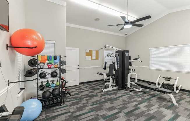 the preserve at ballantyne commons fitness room with exercise equipment