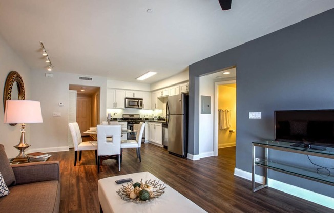 Living Room Interior at Madison Toluca, North Hollywood, CA