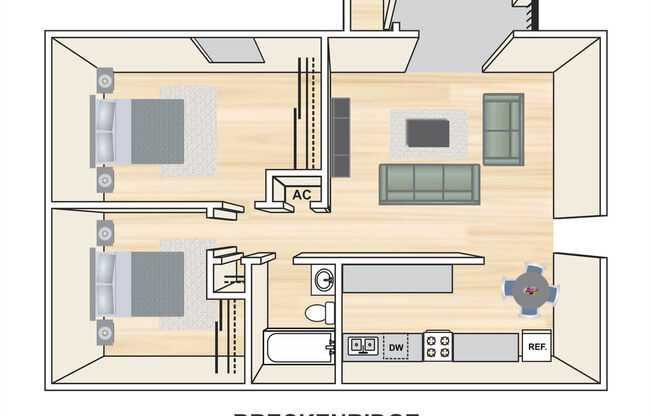 2 beds, 1 bath, 840 sqft, $1,655