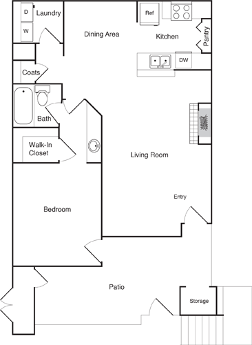 1 bed, 1 bath, 880 sqft, $2,545, Unit 503