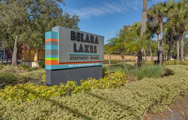Belara Lakes Apartments in Tampa Florida photo of monument sign