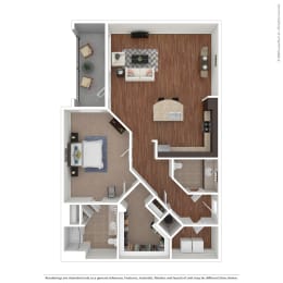 1 bed, 1.5 baths, 993 sqft, $1,990