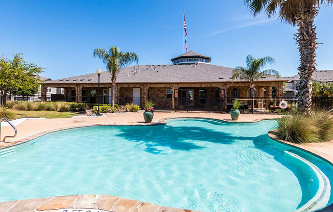 Front Pool View at Villages of Briggs Ranch, San Antonio, Texas