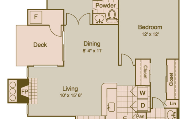 2 beds, 1.5 baths, 950 sqft, $1,550