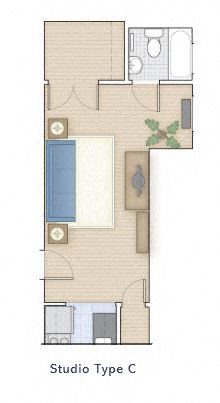 Studio, 1 bath, 300 sqft, $946