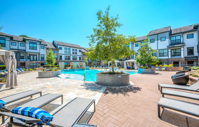 take a dip in the resort style pool