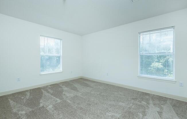 a room with a large window