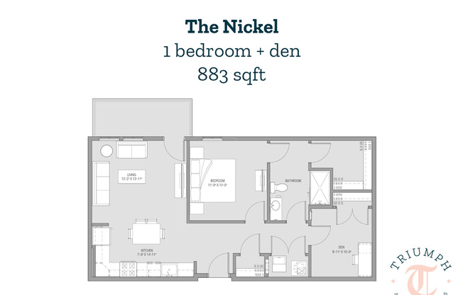 1 bed, 1 bath, 883 sqft, $1,479, Unit 224