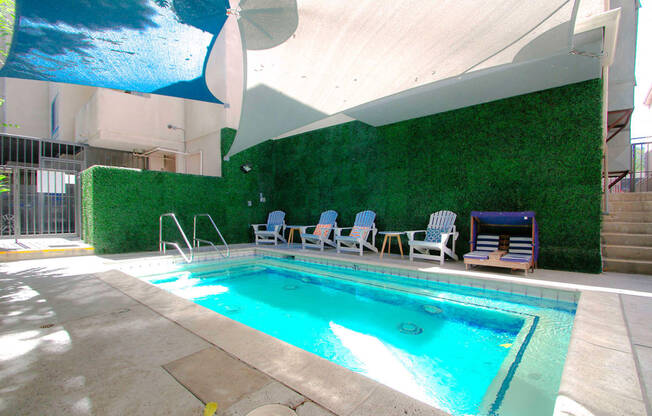 Jacuzzi at Catalina Apartments which can accommodate up to 15 people.