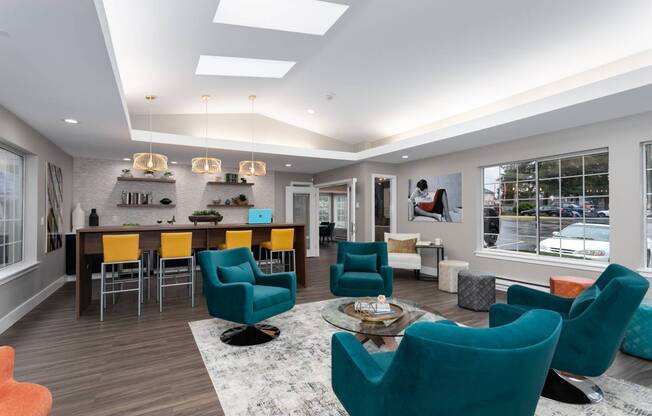 Novela Apartments Clubhouse with Business Bar