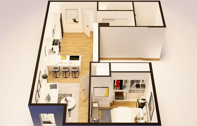 1 bed, 1 bath, 524 sqft, $1,350, Unit 301