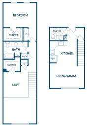 1 bed, 1 bath, 1,248 sqft, $2,905