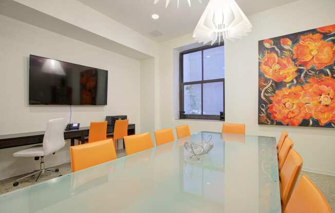 Leasing Office with conference room and modern decor