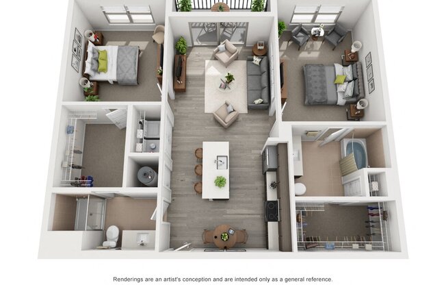 2 beds, 2 baths, $1,917