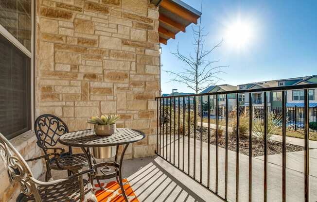 Lower Patio on Ground Unit  at Overlook at Stone Oak Park Apartments, San Antonio, TX