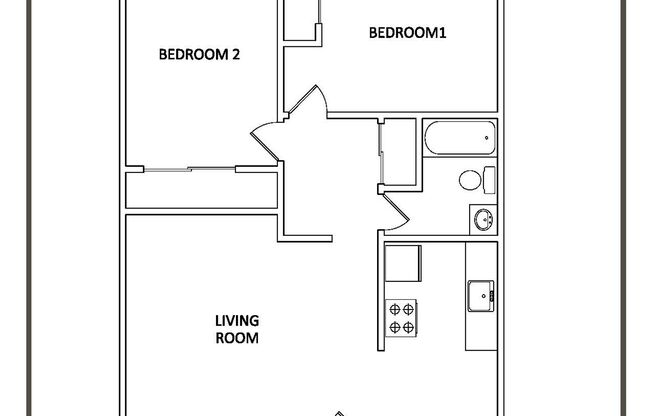 2 beds, 1 bath, 825 sqft, $1,595, Unit 233-4