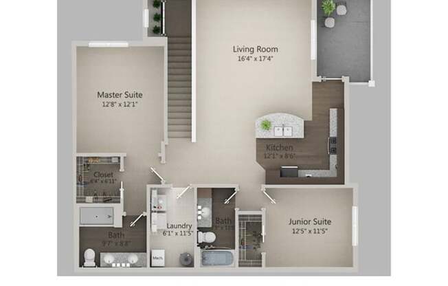 2 beds, 2 baths, $2,031