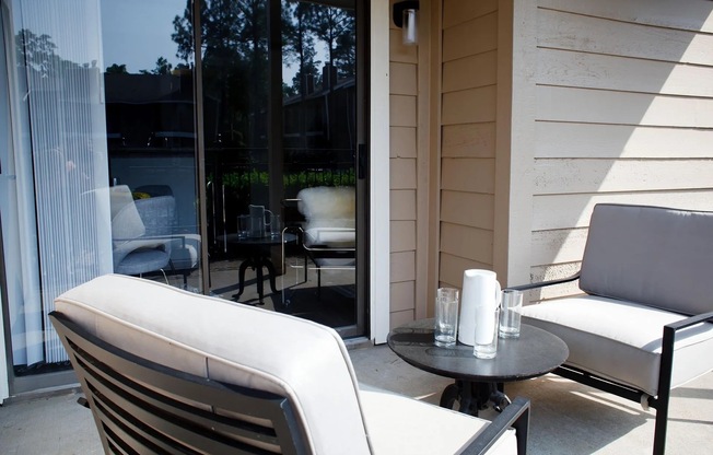 Patio | Trailpoint Apartments at The Woodlands