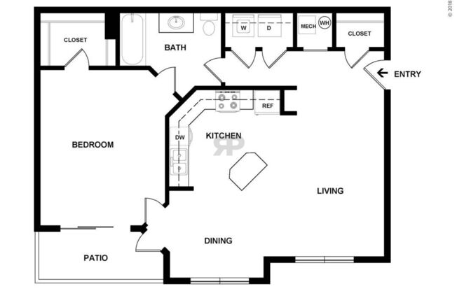 1 bed, 1 bath, 778 sqft, $1,228