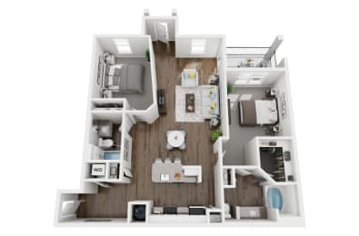 2 beds, 2 baths, 1,255 sqft, $1,915