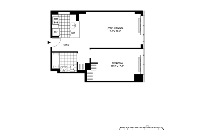 1 bed, 1 bath, $3,754, Unit 425