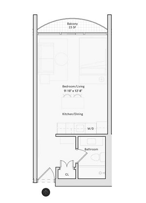 Studio, 1 bath, 359 sqft, $1,164