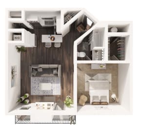 1 bed, 1 bath, 690 sqft, $1,389