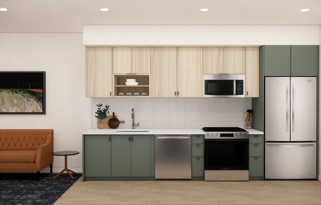 All apartments at Modera Beaverton feature ENERGY STAR stainless steel appliances.