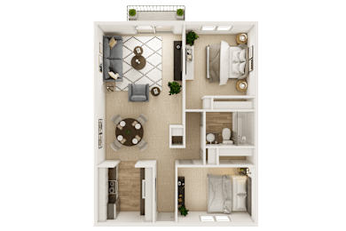2 beds, 1 bath, 800 sqft, $1,794