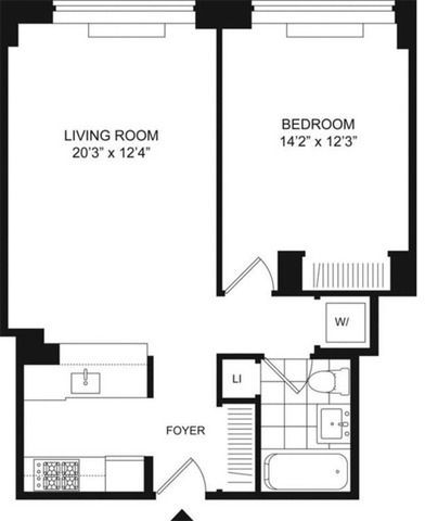 1 bed, 1 bath, 697 sqft, $4,995, Unit 9D