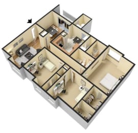 3 beds, 2 baths, 1,248 sqft, $1,325
